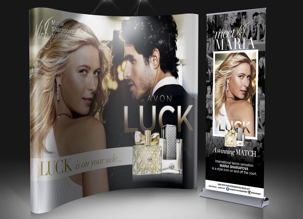 Avon Luck media wall