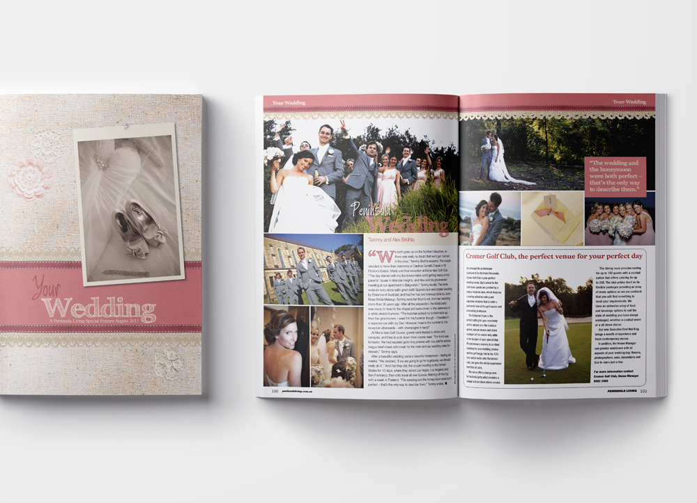 Peninsula Living Weddings editorial